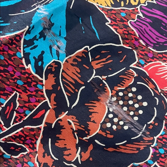 Honey 100% Silk Scarf Floral Vintage - Picture 8 of 11